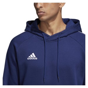 Adidas Core 18 Hoodie Dark Blue-White