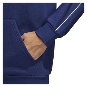 Adidas Core 18 Hoodie Dark Blue-White