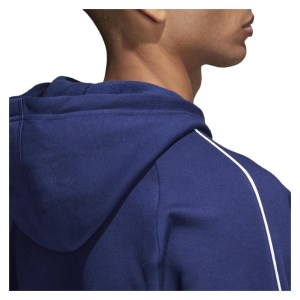 Adidas Core 18 Hoodie Dark Blue-White