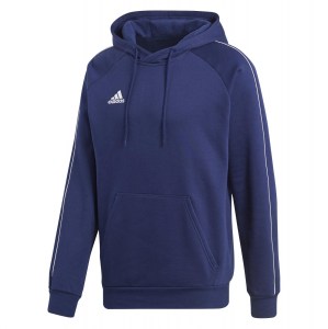 Adidas Core 18 Hoodie Dark Blue-White