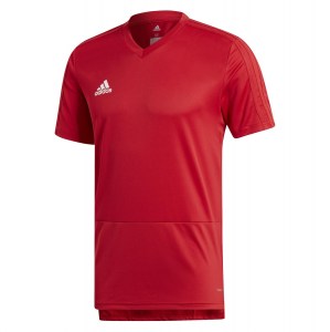 Adidas Condivo 18 Short Sleeve Shirt Power Red-White