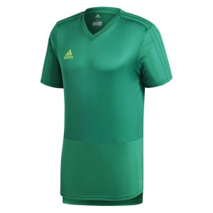 Adidas Condivo 18 Short Sleeve Shirt Bold Green-Solar Green