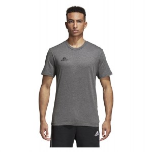 Adidas Core 18 Tee Dark Grey Heather-Black