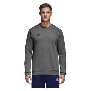 Adidas Core 18 Sweatshirt Dark Grey Heather-Black