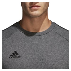 Adidas Core 18 Sweatshirt Dark Grey Heather-Black