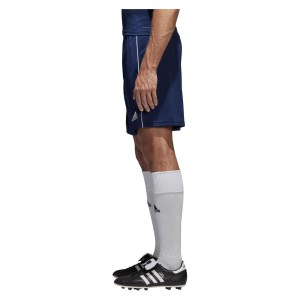 Adidas Core 18 Training Shorts - Pocketed Dark Blue-White