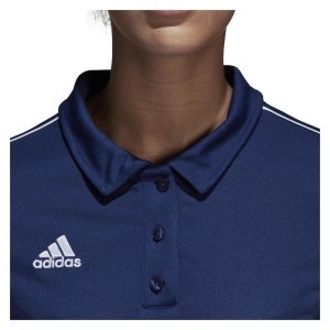 Adidas Womens Core 18 Climalite Polo (w) Dark Blue-White