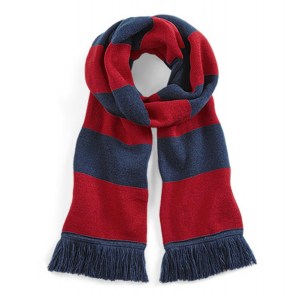 Beechfield Stadium Scarf French Navy-Classic Red