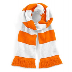 Beechfield Stadium Scarf Orange-Wht