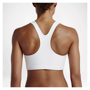 Nike Womens Women's Swoosh Sports Bra White-Black