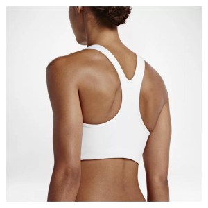 Nike Womens Women's Swoosh Sports Bra White-Black