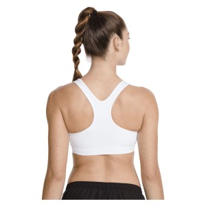 Nike Womens Women's Swoosh Sports Bra White-Black