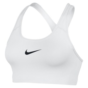 Nike Womens Women's Swoosh Sports Bra White-Black