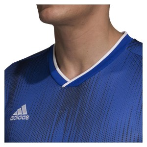 Adidas Tiro 19 Short Sleeve Shirt Bold Blue-White