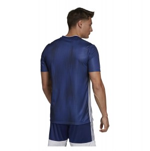 Adidas Tiro 19 Short Sleeve Shirt Dark Blue-White