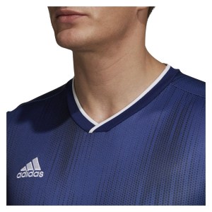 Adidas Tiro 19 Short Sleeve Shirt Dark Blue-White