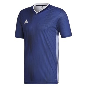 Adidas Tiro 19 Short Sleeve Shirt Dark Blue-White