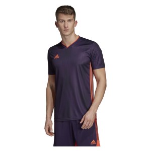 Adidas Tiro 19 Short Sleeve Shirt Legend Purple-True Orange