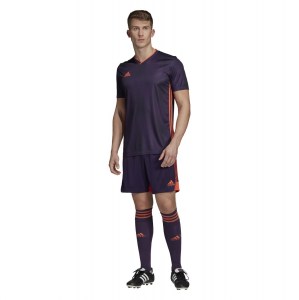 Adidas Tiro 19 Short Sleeve Shirt Legend Purple-True Orange