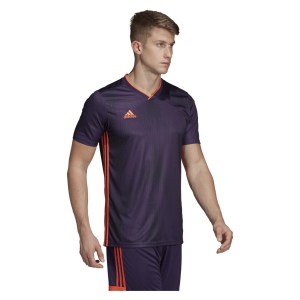 Adidas Tiro 19 Short Sleeve Shirt Legend Purple-True Orange