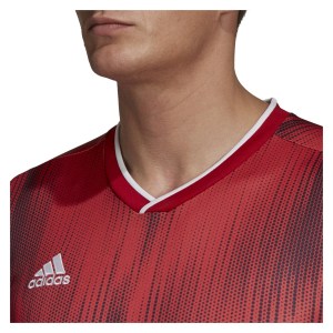 Adidas Tiro 19 Short Sleeve Shirt Power Red-White