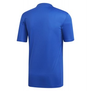 Adidas Striped 19 Short Sleeve Shirt Bold Blue-White