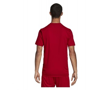 Adidas Striped 19 Short Sleeve Shirt Power Red-White
