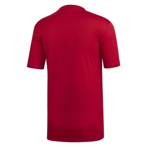 Adidas Striped 19 Short Sleeve Shirt Power Red-White
