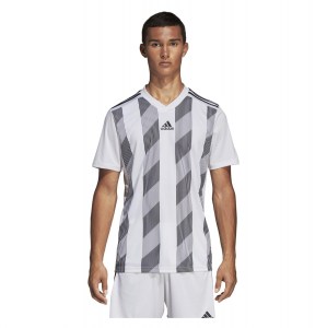 Adidas Striped 19 Short Sleeve Shirt White-Black