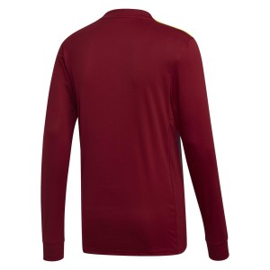Adidas Striped 19 Long Sleeve Football Shirt Collegiate Burgundy-Bright Yel
