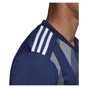 Adidas Striped 19 Long Sleeve Football Shirt Dark Blue-White