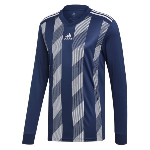 Adidas Striped 19 Long Sleeve Football Shirt Dark Blue-White