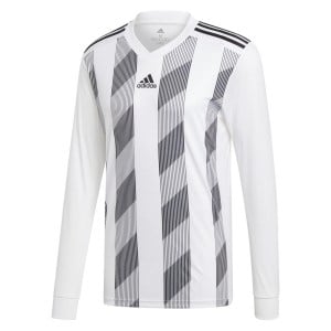 Adidas Striped 19 Long Sleeve Football Shirt White-Black