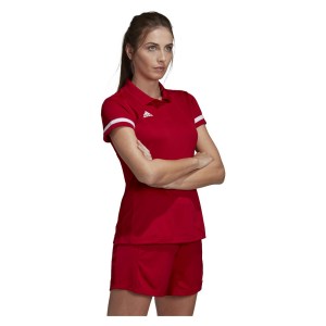 Adidas Womens Team 19 Polo (w) Power Red-White