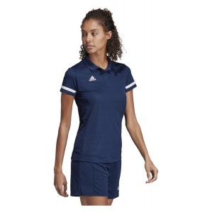 Adidas Womens Team 19 Polo (w) Team Navy Blue-White
