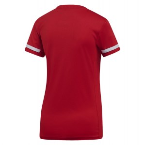 Adidas Womens Team 19 Short Sleeve Jersey (w) Power Red-White