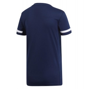 Adidas Womens Team 19 Short Sleeve Jersey (w) Team Navy Blue-White