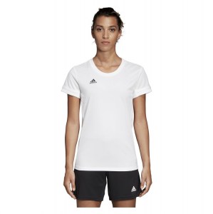 Adidas Womens Team 19 Short Sleeve Jersey (w) White