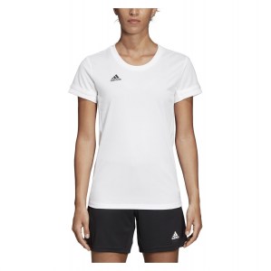 Adidas Womens Team 19 Short Sleeve Jersey (w) White
