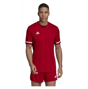 Adidas Team 19 Short Sleeve Jersey (m) Power Red-White