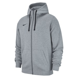 Nike Team Club 19 Full Zip Hoodie Dk Grey Heather-Dark Steel Grey-Black