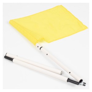 Collapsible Corner Flags (set Of 4) With Carry Bag Fluo Yellow