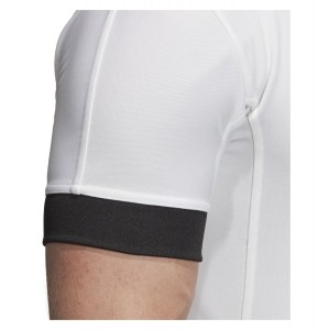 Adidas 3 Stripes Fitted Rugby Jersey White-Black