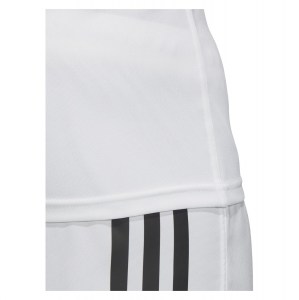 Adidas 3 Stripes Fitted Rugby Jersey White-Black