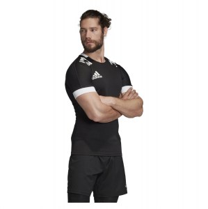 Adidas 3 Stripes Fitted Rugby Jersey