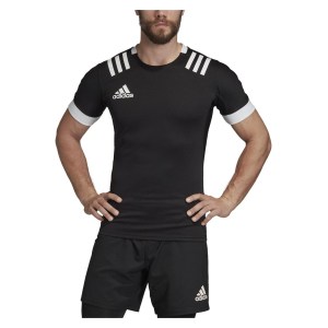 Adidas 3 Stripes Fitted Rugby Jersey