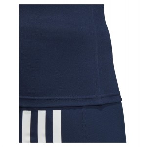 Adidas 3 Stripes Fitted Rugby Jersey Collegiate Navy-White