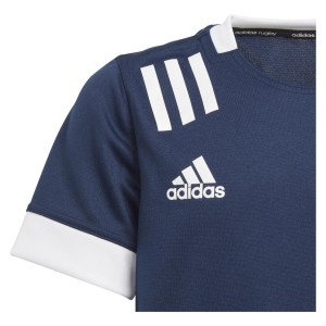 Adidas Kids 3 Stripes Rugby Jersey Collegiate Navy-White
