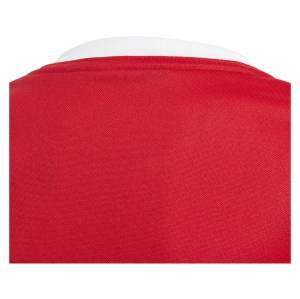 Adidas Kids 3 Stripes Rugby Jersey Scarlet-White