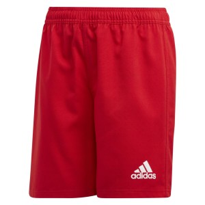 Adidas Kids Classic 3s Rugby Shorts Scarlet-White